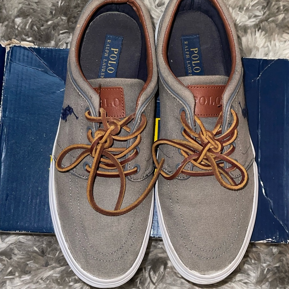 Polo by Ralph Lauren Men's Gray Canvas Sneakers